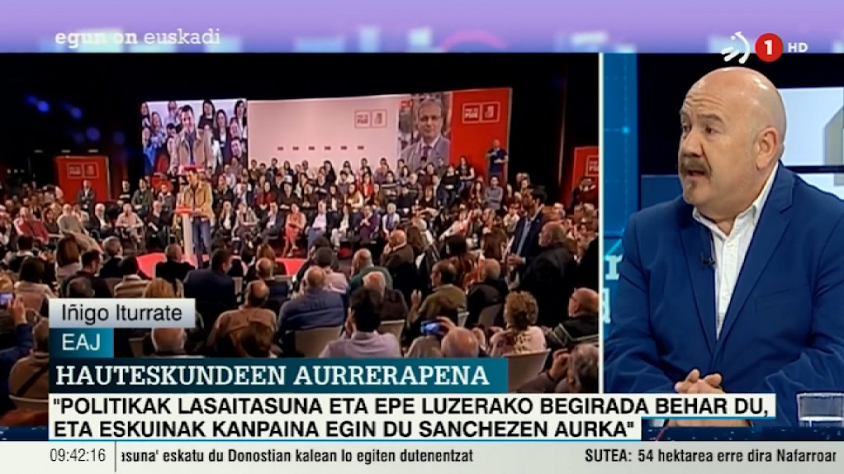 Iñigo Iturrate: “Nuestra estrategia es seguir defendiendo los intereses de la ciudadanía vasca en cualquier sitio”