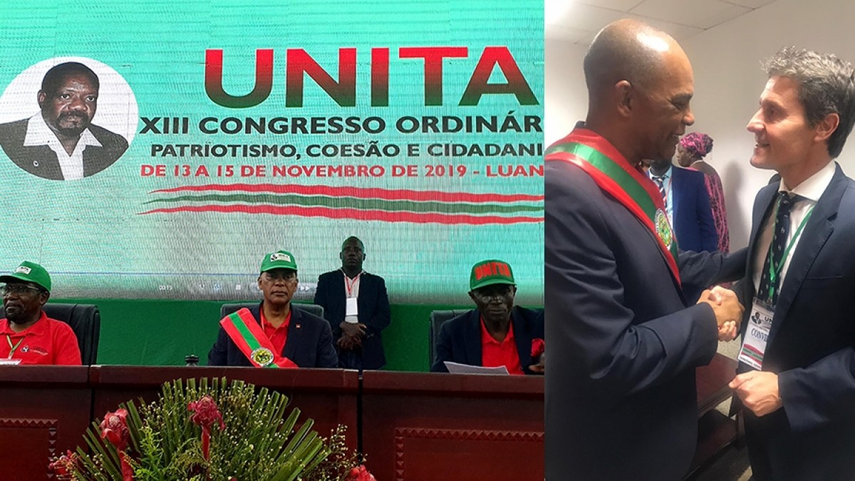 Mikel Burzako felicita a Adalberto Costa Junior tras ser elegido presidente de UNITA y  ofrece al partido angoleño la colaboración de EAJ-PNV
