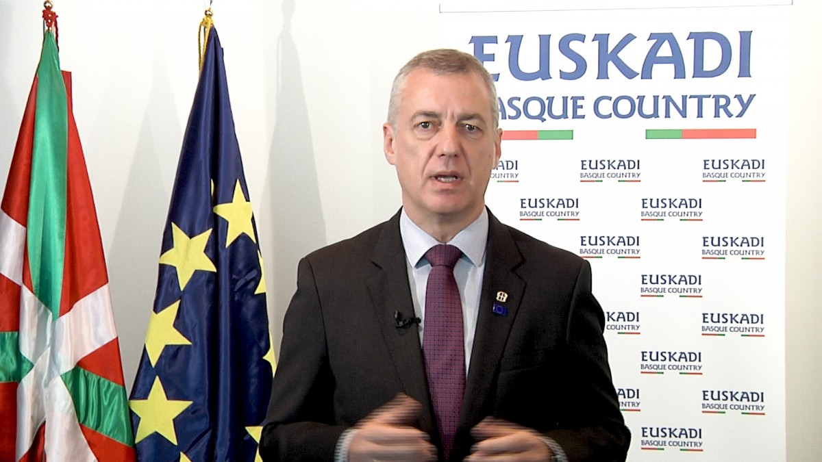 Urkullu Lehendakariak adierazi du etorkizuna Europar Batasunak pandemiari ematen dion erantzunaren mende dagoela
