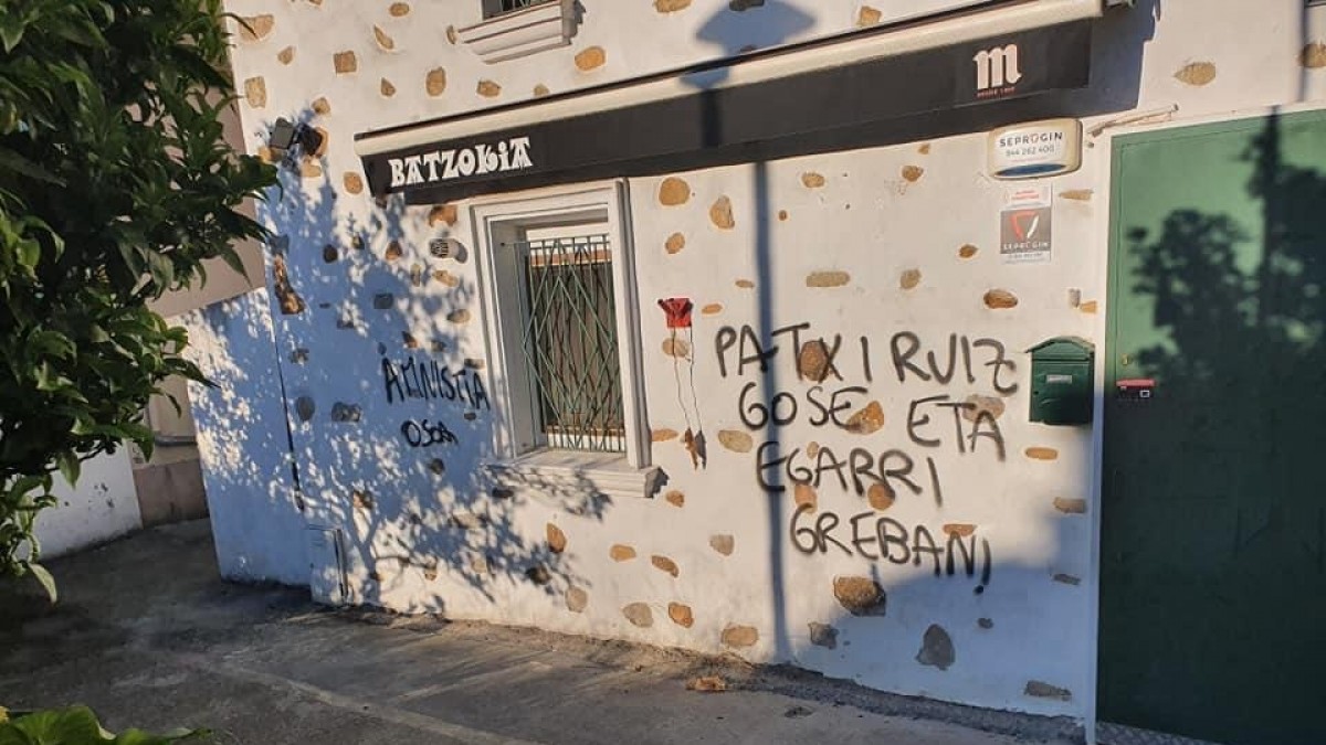 El BBB censura el injustificable ataque al batzoki de San Miguel en Basauri