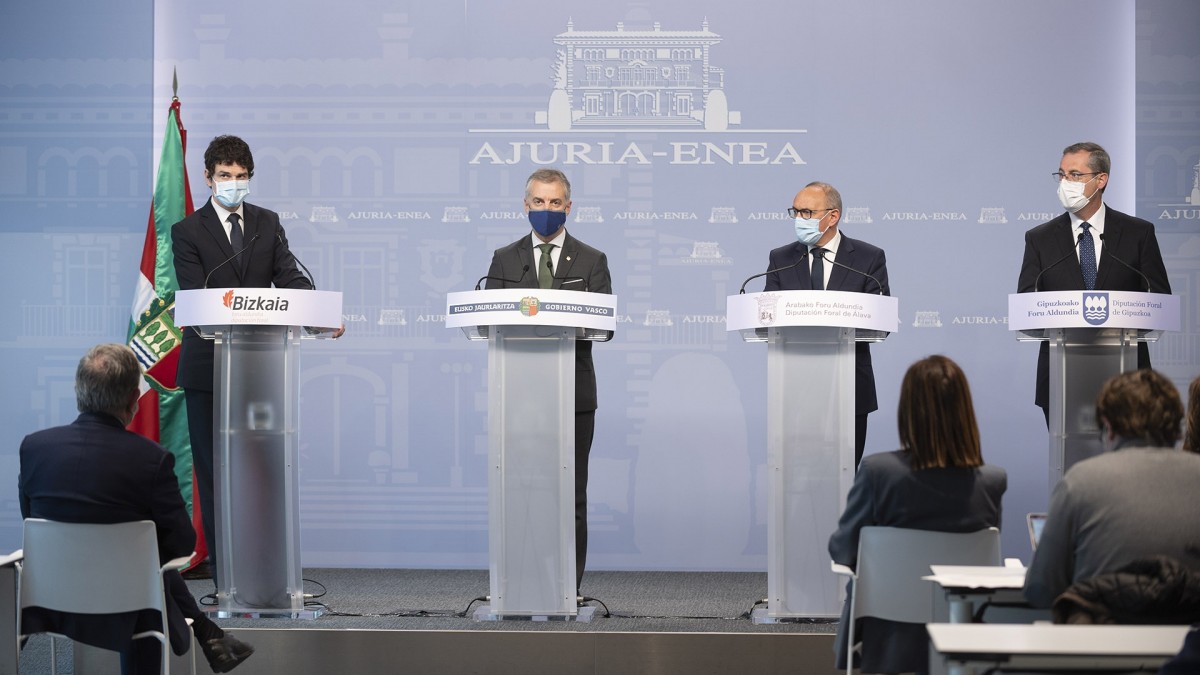 Gobierno Vasco y Diputaciones Forales aprueban un Plan de inversiones para garantizar las apuestas estratégicas de los próximos años