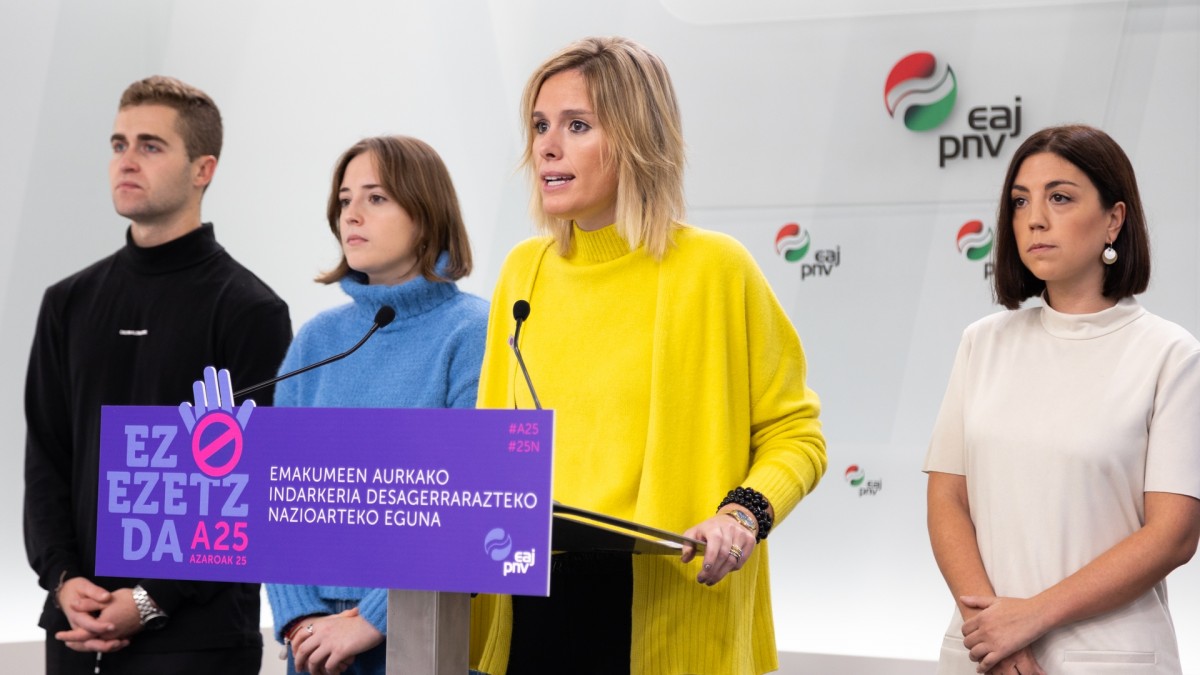 EAJ-PNV renueva su compromiso para seguir trabajando, de la mano de la sociedad vasca, por la total erradicación de la violencia machista