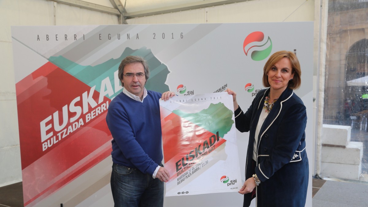 ‘Euskadi, Bultzada Berri Bat‘, EAJ-PNVk igandean Bilbon ospatuko duen Aberri Eguneko goiburua