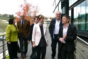 Arantxa Tapia. L Leanizbarrutia, J Agirretxea y J Egibar en Arrasate