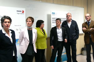 Arantxa Tapia. L Leanizbarrutia, J Agirretxea y J Egibar en Arrasate