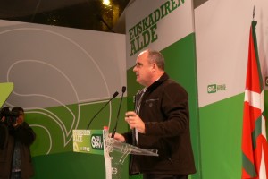 Iñigo Urkullu, Arantxa Tapia eta Joseba Egibar Eibarren