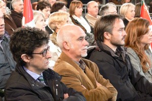 Arantxa Tapia eta Joseba Egibar  Antiguako Gaskuña plazako ekitaldi politikoan