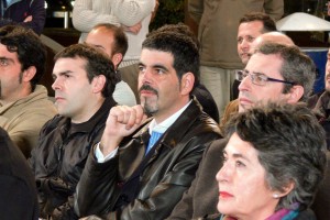 Arantxa Tapia eta Joseba Egibar  Antiguako Gaskuña plazako ekitaldi politikoan