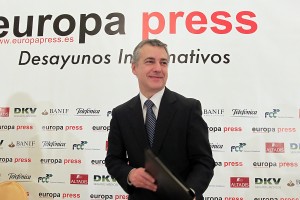Iñigo Urkullu Europa Pressek antolatutako Informazio Gosarietan. 