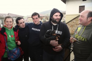 Andoni Ortuzar en Larrabetzu en la víspera de Aberri Eguna