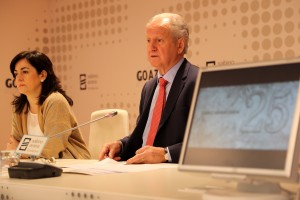 irune Zuluaga y Juan Maria Atutxa presentan los Premios Sabino Arana 2013