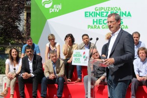 Donostiako mitina Goia, Olano, Urkullu eta Egibar