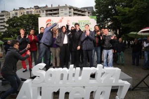 Santurtziko mitina - Aintzane Urkijo, Unai Rementeria, Itxaso Atutxa