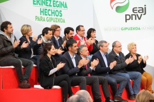 Donostiako mitina  - Eneko Goia, Markel Olano, Iñigo Urkullu, Andoni Ortuzar