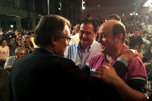 Andoni Ortuzar con el president Mas
