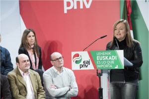 Mitina Eibarren - Andoni Ortuzar, Joseba Agirretxea eta María Eugenia Iparragirre