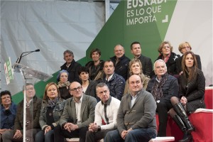 Mitina Donostian - Iñigo Urkullu, Andoni Ortuzar, Joseba Agirretxea
