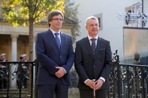 Iñigo Urkullu eta Carles Puigdemont, Catalunyako presidentea