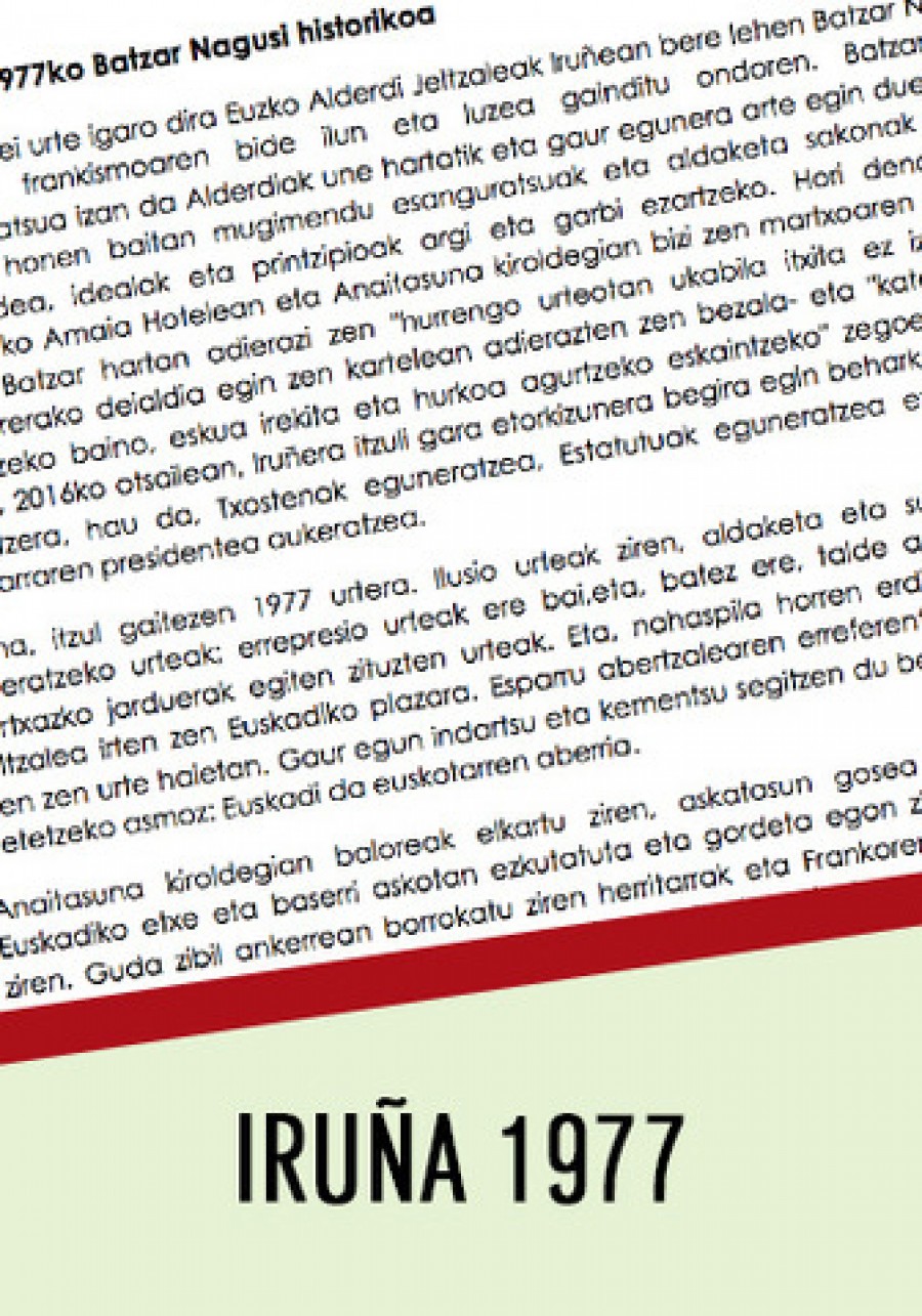 La histórica Asamblea Nacional de Iruña de 1977