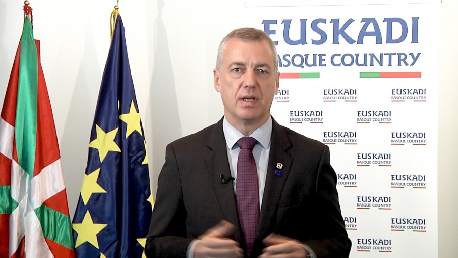Urkullu Lehendakariak adierazi du etorkizuna Europar Batasunak pandemiari ematen dion erantzunaren mende dagoela