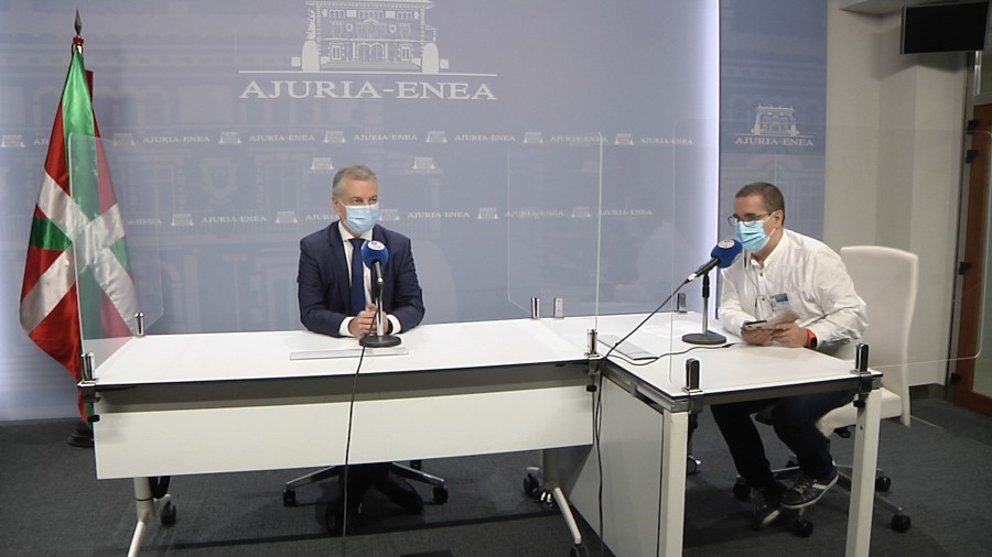 Lehendakari Iñigo Urkullu: “Está en manos de cada uno de nosotros que descienda la curva lo antes posible”