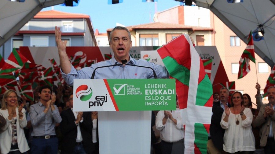Urkullu pide a vascos y vascas que voten a EAJ-PNV para “aprovechar la oportunidad de refundar un Estado plurinacional”